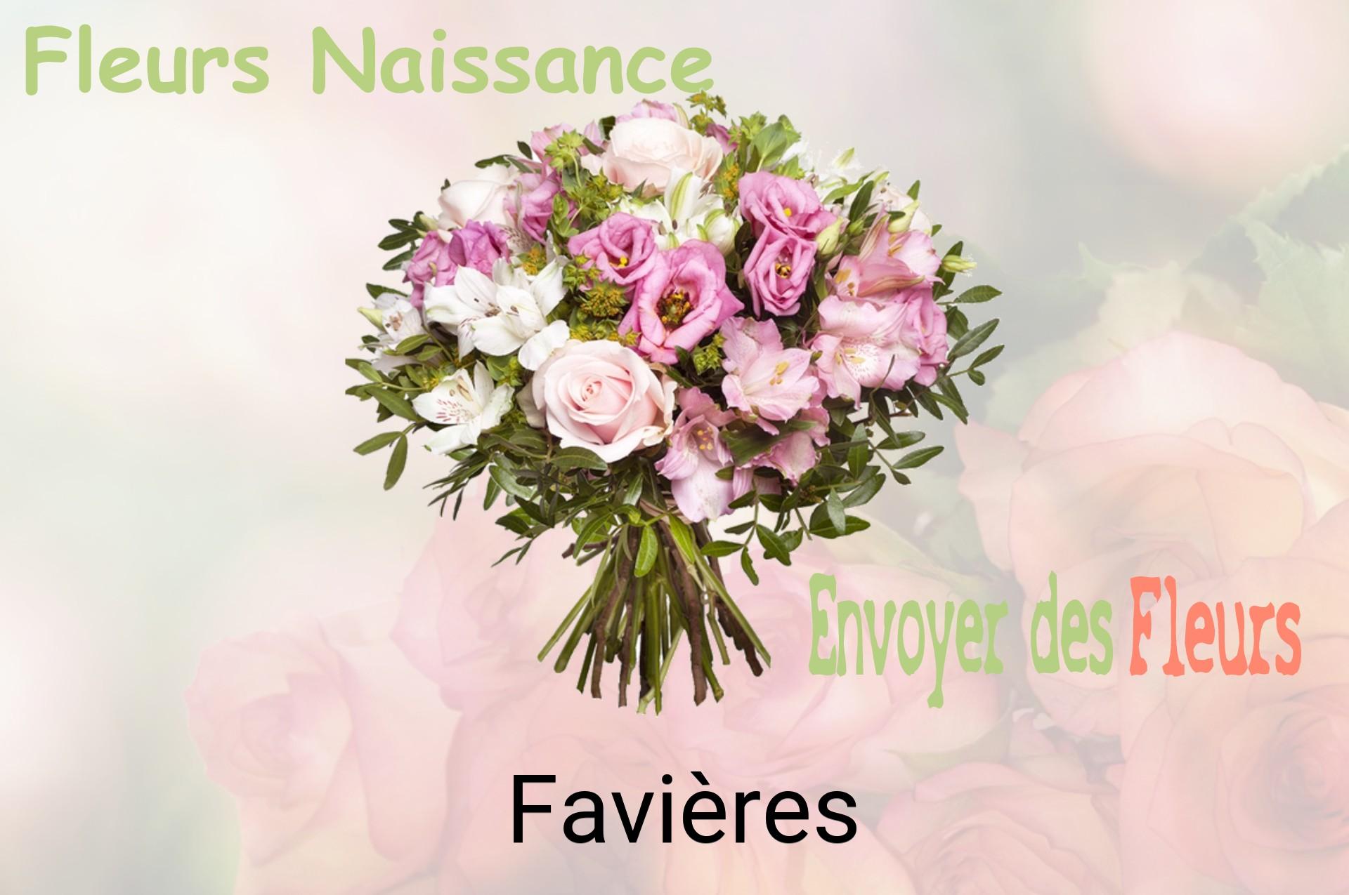 Bouquet de fleurs de naissance livré à Favières