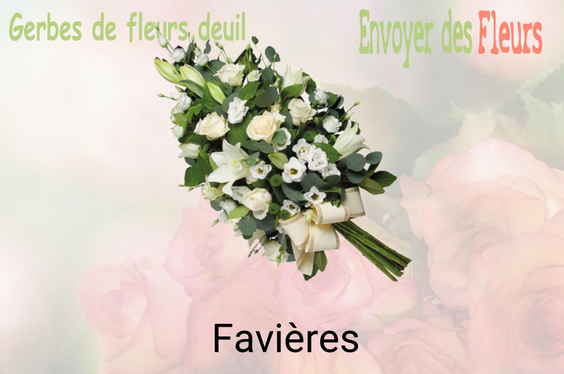Gerbe de fleurs de deuil livrée à Favières